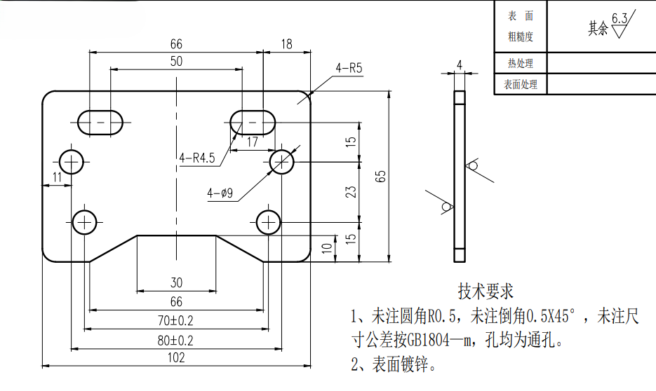 图D-1 直行程安装板示意